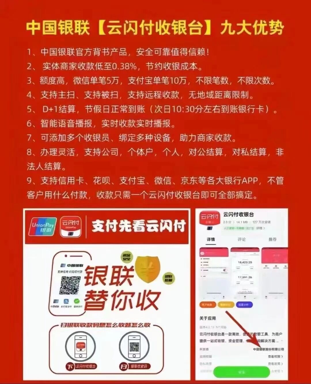 银联云闪付收款二维码代理后台开通流程